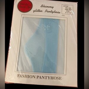 Blue Shimmy Glitter Pantyhose hosiery new
